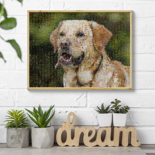 Mosaico Fotografico Personalizzato: Ritratto di Cane