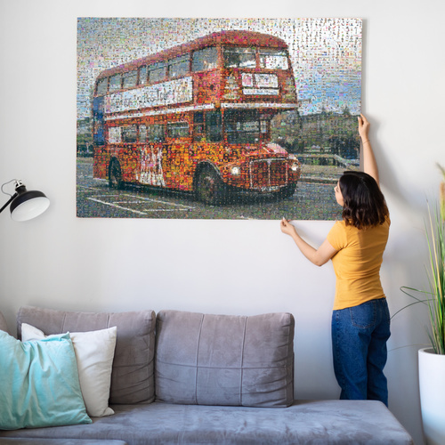 Fotomosaico personalizzato Bus Londinese