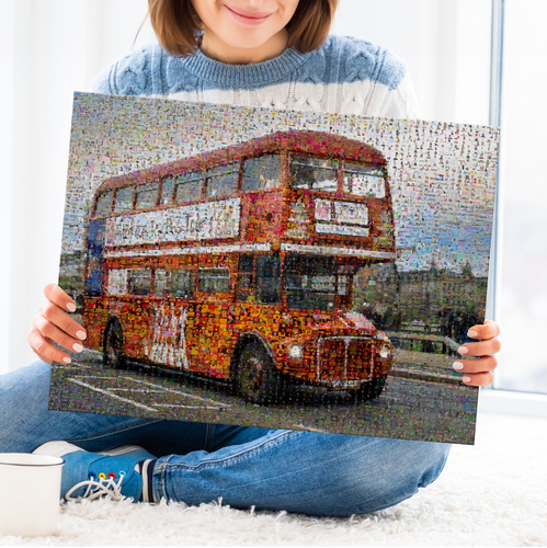 Crea il tuo mosaico bus Londra: personalizza e stupisci!