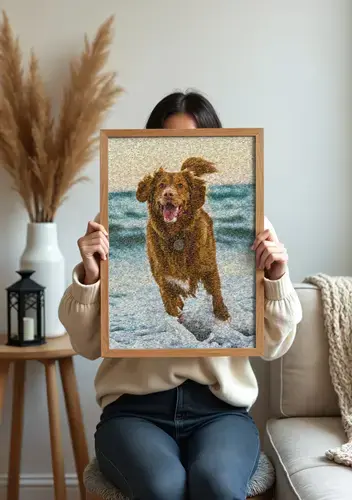 Mosaico Fotografico Personalizzato: Ritratto di Cane
