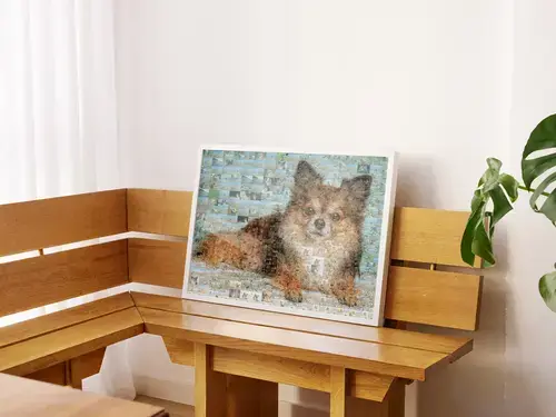Mosaico Fotografico Personalizzato: Ritratto di Cane