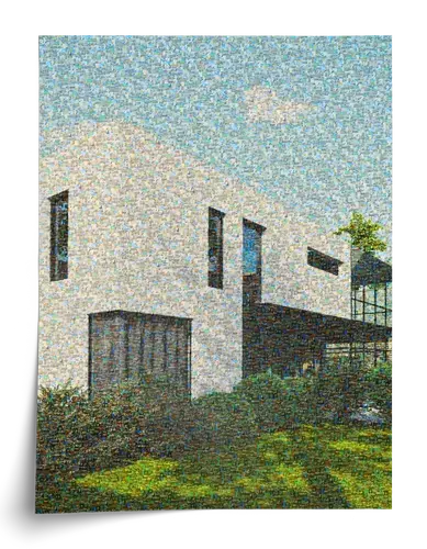 Progetto Mosaico: Casa con Foto di Cantiere