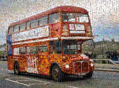 Crea il tuo mosaico bus Londra: personalizza e stupisci!